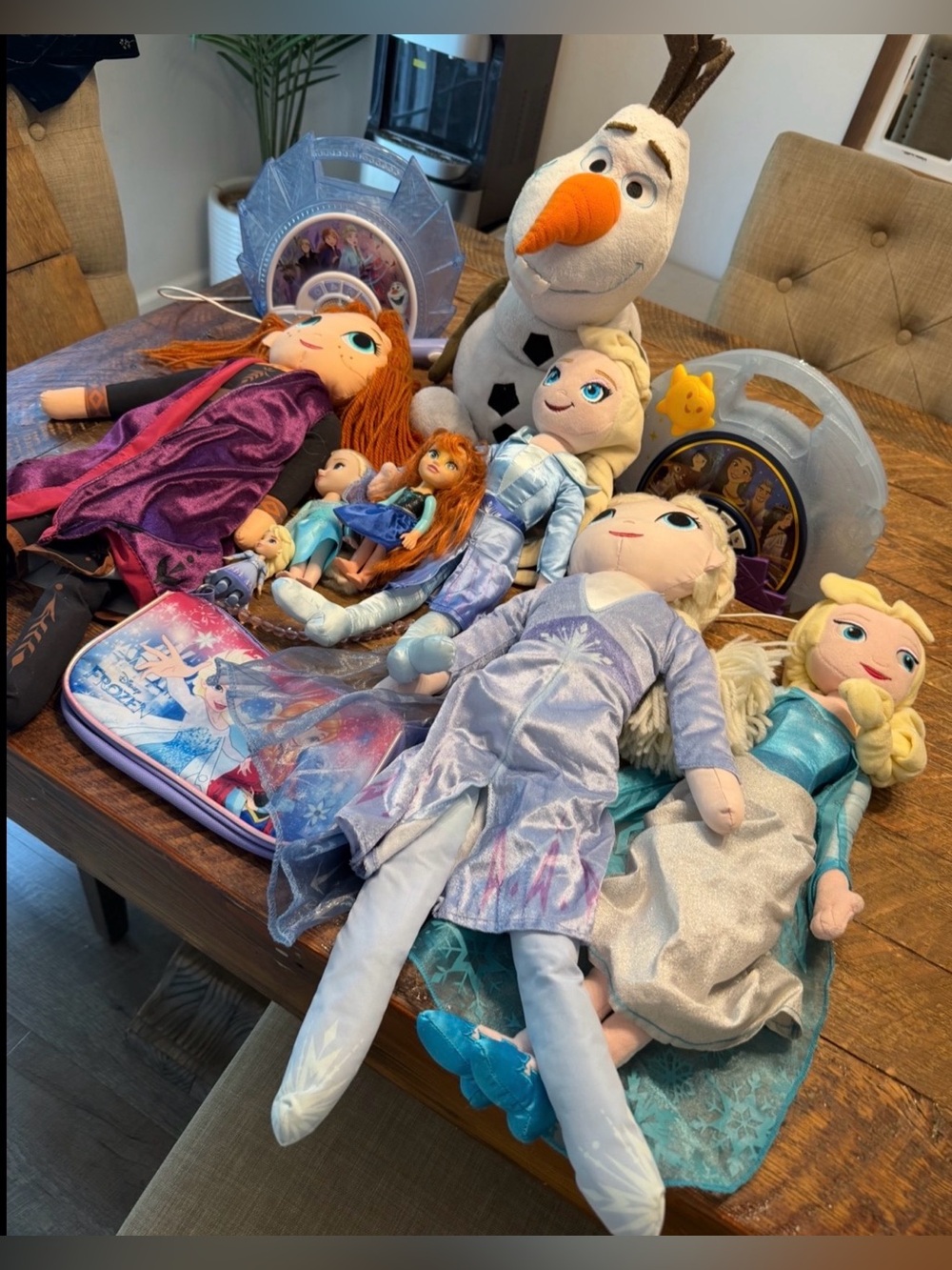 Disney Frozen Plush Doll Bundle - Blue, Purple, Orange, Blonde